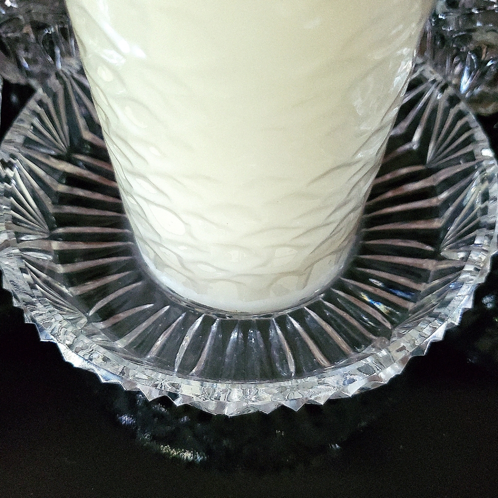 5pc "Prism" Crystal (4) Votive Holders & (1) 6" Crystal Bowl/Pillar🕯 Holder - Picture 12 of 16